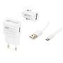 Kit Carregador Veicular Avanço 3 em 1 Micro USB p/ celulares com entrada Micro USB Branco KV-06