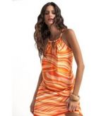 REF.: E14047  Vestido De Alças Riscas Endless