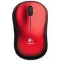 Mini Mouse Logitech Wireless s/Fio M185 Vermelho