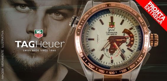 Relógio Tag Heuer C36 Grand Carrera Dourado c/ Branco. Você