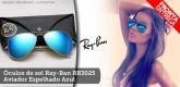 Ray-Ban Aviador 3025 Azul Espelhado. Seu look combinado com