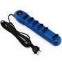Extensão Force Line / Protetor / Adaptador 5 Tomadas 3M Bivolt Azul - 7204