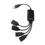 Multilaser HUB Flexível 2.0 4 Portas AC042 Preto